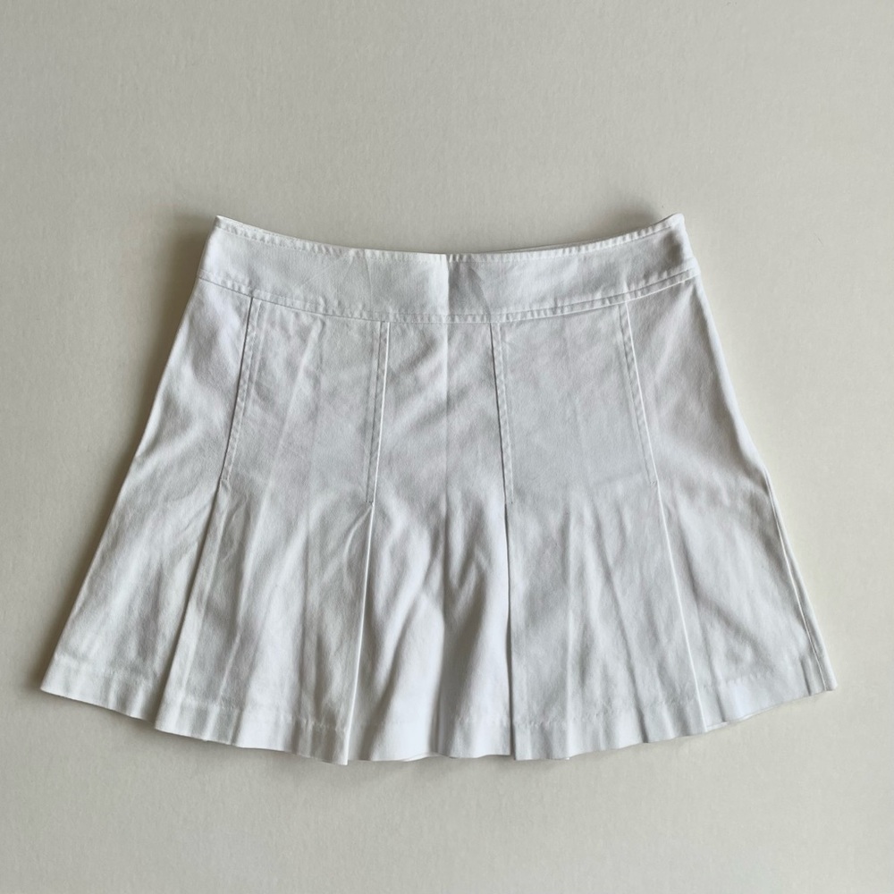 Jacob White Pleated Mini Skirt